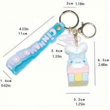 Sanrio Sanrio Cinnamoroll Keychain - Multifunctional Cute Silicone Pendant Suitable For Bags And Keys, Perfect Gift For Birthday, Christmas, Valentine's Day, Sanrio