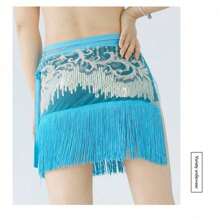 1 Pack Women's Tassel Sequin Belly Dance Hip Scarf Sexy Tassel Thin Hip Belt Skirt Dance Accessories Waist Chain For Stage Performance Practice Clothes