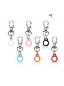 3pcs/6pcs Multi-Color Pen Holders With Badge Reel Clips - Silicone & Zinc Alloy, Secure Pocket Clip For Highlighters And Writing Instruments (Pens Not Included) - Multicolor - View 9