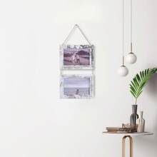 Marco de galería de pared blanco desgastado con 4x6" con 3/4/5 aberturas, orientación vertical para decoración del hogar perfecto para decoración del hogar y de oficina, display vertical, decoración del hogar - Multicolor - Ver 13