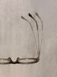 1 件/2 件套装椭圆形小框无度数眼镜，Y2K 复古橄榄绿色镜框，适合休闲和正式服装，适合使用电脑、看电视、玩游戏和操作智能手机，透明镜片时尚配饰 - 彩色 - 查看 10