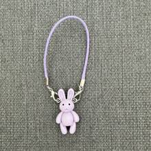 2pcs Labo Cloth Shoulder Bag With Miniature Rabbit Doll House, Micro Rabbit Figurine, Dollhouse Decor Accessories, Miniature Model, Suitable As Easter Small Gifts