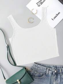 Women's Casual Threaded Sleeveless Tank Top, Solid Color, Lettering, Mountains Print - Perfect For Spring, Summer And Fall, Outdoor Hiking, Streetwear - White - View 5