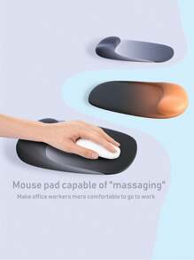 Hook-Shaped Silicone Wrist Mouse Pad Gradient Simple Thickening Ergonomic Mouse Pad With Wrist Rest Computer Mouse Pad To Relieve Pain Keyboard Wrist Rest With Coasters, Non-Slip PU Base, Mouse Pad With Wrist Support, Suitable For Laptop Keyboard Office