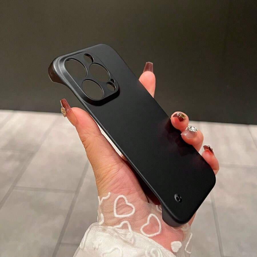超薄无边框手机壳适用于 16 15 14 13 Pro Max 时尚创意设计精美生日礼物，适合母亲、家人、朋友、男朋友、女朋友 - 黑色 - 查看 1