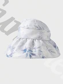 1 件女士纯色太阳帽，休闲波西米亚复古宫廷风格，适合派对、街头、薄纱花帽，适合日常外出、沙滩旅行、透气防晒、时尚渔夫帽 - A - 查看 3