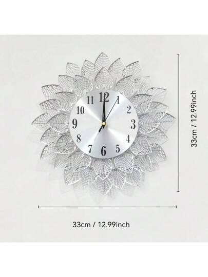 1pc Moderne Silent Metal Wand Klok (33CM/13 Inch) AA Battery Powered ative Clock, Stylish Living Room/Dining Room/Bedroom/Study Mounted Ideal Home ation Birthday Graduation Room Bedroom Dormitory Back To School Surprise Supplies view 5