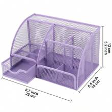 1pc Desk Organizer, Office Desk Organizer With Drawer, Pen Holder, Large Space Desk Accessories And Workspace Organizers, Desk Organizers And Accessories For Office, Home, School, Office Desk Accessories And Desk Supplies, Desk Organization, Office Supplies Organizer And Office Accessories For Women, Men, Students Back To School - Multicolor - View 6