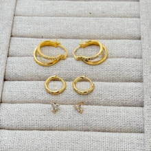 6pcs Smooth Zirconia Stud Earring Set, Suitable For Women's Daily Outfit - Earrings Set - View 6