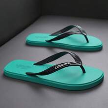 男士人字拖，夏季休闲一脚蹬沙滩凉鞋，时尚透气户外沙滩拖鞋，适合室内、户外、海滩、春夏休闲穿着 - 彩色 - 查看 14