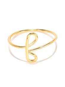1 Stück minimalistischer, kleiner Initialen-Ring für Frauen, goldplattiert, Draht Stapel-Ring Buchstaben A-Z, Verlobungs- und Hochzeitsschmuck Geschenkidee