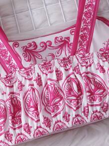 Young Girl Sleeveless Top & Midi Skirt Set, Summer