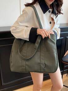 新款时尚美学多口袋手提包，大容量手提包和单肩包 - 彩色 - 查看 14