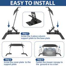 LILIIN Weatherproof Robotic Lawnmower Garage Made Of Iron - Protective Roof For Robotic Lawnmowers & Automowers - UV-Resistant, Rust Protection, 77x94x36 Cm - Black - View 5