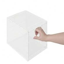 6pcs/Set Shoe Box Plastic Storage Box For Shoe Cabinet, Transparent Container For Organizing Shoes - White - View 3
