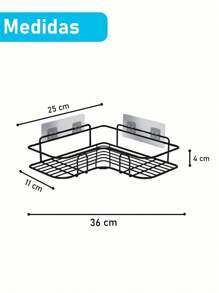 1 Pieza Organizador de Ducha Esquinero, sin perforación Estante de almacenamiento de baño, Estantes de Ducha de Acero Inoxidable a Prueba de óxido Con Ganchos
