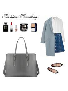 NEWHEY 女士笔记本电脑包 15.6 英寸笔记本电脑手提包皮革高档电脑公文包工作防水手提包专业单肩包女士商务办公包大容量 - 彩色 - 查看 9