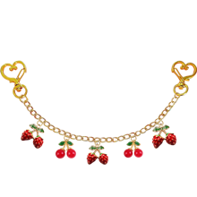 10.6 英寸/27 厘米粉色爱心草莓樱桃钱包包链吊饰包装饰链吊坠装饰包链吊饰配饰女士单肩斜挎包腋下包夏季 - 彩色 - 查看 2