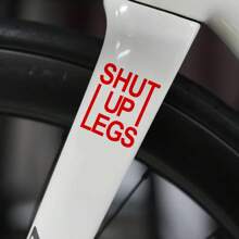 2 PIEZAS Calcomanías de piernas para bicicleta, pegatinas decorativas para el tubo superior del cuadro de la bicicleta y el casco, vinilo resistente al agua para accesorios de bicicleta de montaña