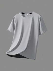 Summer Workout Gray Loose Breathable Quick-Dry Casual T-Shirt, And Versatile Everyday Wear