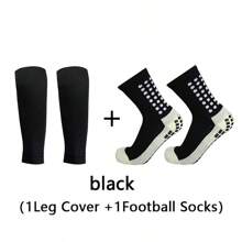 KIT 2 Combo Conjunto Meia antiderrapante de meia esportiva + Meia caneleira antiderrapante