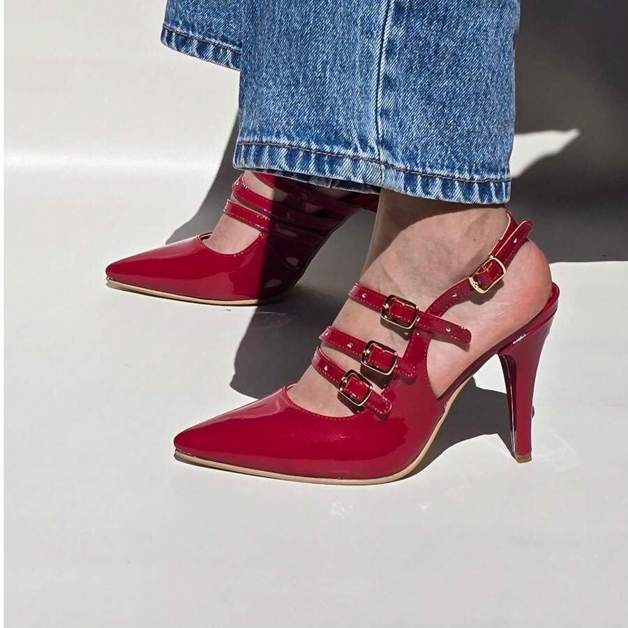 ZAPATILLAS DE TACON - Rojo - Ver 1