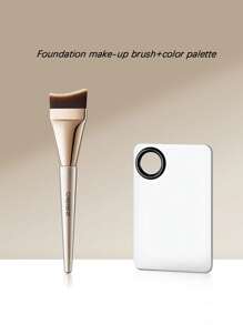 2支装粉底刷，超薄无粉扁平刷头，斜角新月形底妆刷，韩式遮瑕扁平刷头，液体粉底刷，高品质PBT纤维刷毛，浓密刷毛，化妆刷套装，化妆刷套装，化妆刷套装，全套化妆套装，化妆刷套装，全套化妆工具，刷子套装，化妆刷套装，化妆礼盒套装 - 彩色 - 查看 12