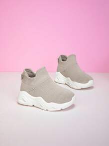New Kids Simple Lace-Up Soft Bottom Breathable Mesh Slip-On Outdoor Casual Sports Shoes, Comfortable Anti-Slip For All Seasons
