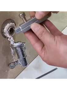 1 件重型金属管道断裂拆卸工具 - 带锁定螺栓设计的水龙头角阀拉拔器，易于使用的可调杆，无连接器，水龙头维护 | 锁定螺栓机构 | 精密工程，水龙头维修工具 | 可调杆工具 | 建筑，水龙头维修套件