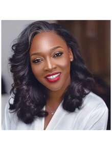 Human Hair Bob Wig With Body Wave, Featuring A 13X4 Lace Front Design. Perfect For Women Seeking A Short Bob Or Pixie Cut With Curly Styles.