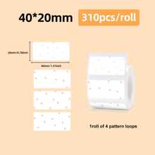 Marklife White And Colorful Thermal Sensitive Label Paper, Round And Square Laser Labels. Suitable For Models Such As M110/M120/P50 Etc. Self-Adhesive Thermal Sensitive Labels, Multipurpose For Names, Food, Clothing, Office, Home - Multicolor - View 18