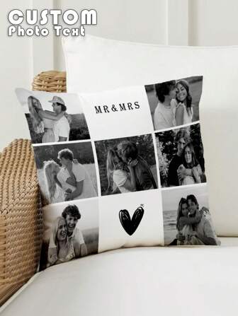 1pc Customized Personalized Photo Printed Pillow Case, Custom Face Pillow,Single Sided Print Pillow Cover For Mother's/Father's/Thanksgiving/Teachers' Day, Create Your Own Picture Pillow Case, Great Gift For Family, Friends And Yourself Washable,Lightweight,Breathable, Funny,Cute,Love,Soft,Comfortable Custom,Unique,Personalized Ideal Gifts For Him,Ideal Gifts For Her,Ideal Gifts For Boyfriend,Ideal Gifts For Girlfriend,Ideal Gifts For Dad,Ideal Gifts For Mom,Ideal Gifts For Friends,Ideal Gifts For Family Him,Her,Boyfriend,Girlfriend,Dad,Family,Mom,Friends For Anniversaries,For Graduation,For Housewarming,For Weddings,For Birthdays Car,Sofa,Tea Room,Living Room,Customized Cushion Covers,Season Picks, Autumn Home Refresh,Fall Decor