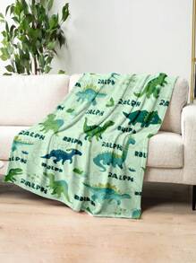 1pc Custom Flannel Photo Blanket For Bed,Multipurpose Living Room Sofa Outdoor Beach Camping Pet,Personalized Family/Pet/Couple Name Printed Bedding Blanket, Personalized Christmas Gifts, Mother's Day/Father's Day Gift, Family Gift, Birthday Gifts, Gift For Friend, Gift For Her, Gift For Mom/Dad - Style 2 - View 2