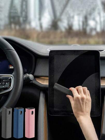 2-in-1 Bildschirmreinigungsspray Flasche, Wischtuch-Reinigungswerkzeug, tragbares Komplettset zur Bildscheinreinigung, Multifunktional für Elektronik kompatibel mit iPad, Handy, Smartphone, Monitor, Autobildschirm, Laptop, Tablet, TV (nur Flasche, ohne Flüssigkeit)