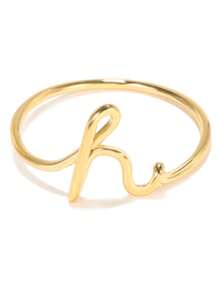 1 Stück minimalistischer, kleiner Initialen-Ring für Frauen, goldplattiert, Draht Stapel-Ring Buchstaben A-Z, Verlobungs- und Hochzeitsschmuck Geschenkidee