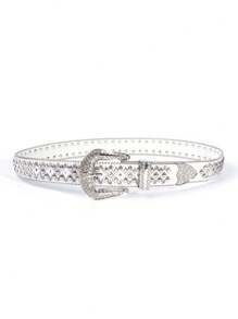Riem met strass steentjes, western cowboy punk stijl, geschikt voor tieners, casual outdoor sport of vakantie, reizen, afstudeercadeaus, verjaardagskleding accessoires, dagelijkse kleding