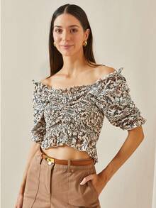 XHAN 羅緞針織上衣 - 滌綸色