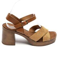Women's Solid Color Square Toe Simple High Heels, Casual For Daily Wear Stylish High Heels - Camel - View 2