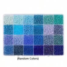 5200pcs 3mm Glass Seed Jewelry Making Kit For DIY Handicrafts And Bracelet, Necklace, Earrings, Ring Jewelry Making, Beading Set Box For Beginners (Random Colors)