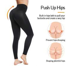 Anti-Cellulite Legging Women Slimming High Waist Tummy Control Shapewear Shaping Leggings Body Shaper Pants - 黑色 - 查看 6