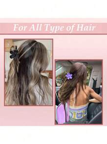 1/3/6/9/11pcs Hair Brush Set, Includes: Straightening Brush, Spray Bottle, 3pcs Kids Back Combs, Scalp Massage Shampoo Brush, Premium Wide-Tooth Comb, Alligator Clips, Flower Hair Clips, Suitable For Girls For Travel, Outdoor, Sports, Office, School And Other Occasions, Essential Hair Care Products. - Purple - View 10