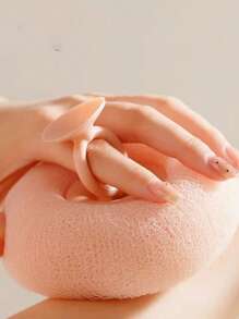1 pieza Esponja exfoliante para baño con ventosa, Suave esponja de baño sin desprendimiento, Cepillo colgante para exfoliación en la ducha