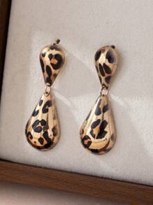 1 套复古几何开口手镯、开口戒指、水滴吊坠耳环首饰套装女士