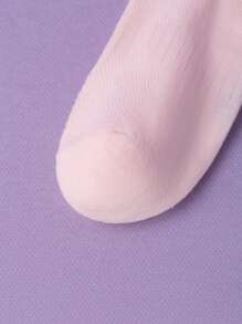 5 Pairs Spring And Summer Children's Thin Macaron Multi-Color Anti-Pilling Girls Pink Series Summer Solid Color Net Thin Boat Socks Heel Socks - Multicolor - View 8