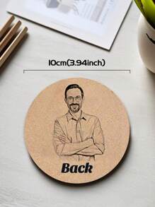 1pc Custom Wood Coaster Personalized Text Photo Coaster Custom Engraved Coaster Personalized Coaster Engagement Gifts Bridal Shower Gifts Wedding Gifts Couple Gifts Anniversary Gifts Ideal Father's Day, Birthdays, Or Anniversaries Gifts For Mother, Father, Boyfriend, Girlfriend, Wife, Husband Water Bottle, Multi-Functional, Adjustable,Home & Living,Haunt Your Home,Souvenirs,Elegant Living - Brown - View 5