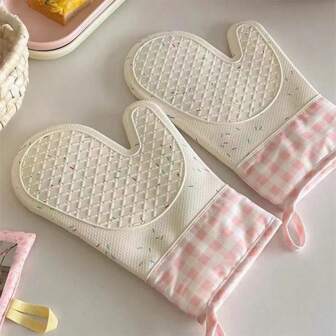 1 pieza Guantes resistentes al calor y antideslizantes - Manoplas para horno de cocina - Guantes de silicona para horno - Herramientas de cocción para microondas, accesorios de cocina antideslizantes, regalos festivos de cocina amigables para la organización del hogar y la cocina