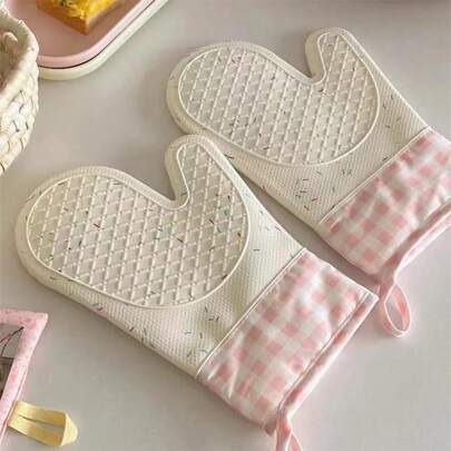 1 pieza Guantes resistentes al calor y antideslizantes - Manoplas para horno de cocina - Guantes de silicona para horno - Herramientas de cocción para microondas, accesorios de cocina antideslizantes, regalos festivos de cocina amigables para la organización del hogar y la cocina