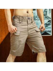 Impermeable Policía Militar Táctica Pantalones Cortos - Verde militar - Ver 6
