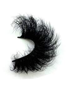 HBZGTLAD Mink Lashes Fluffy 20mm Faux Mink Lashes Cat Eye Big Long False Eyelashes Dramatic Soft 25mm Lash Strips 3D Volume 14 Pairs Strip Eyelashes Pack - 黑色 - 查看 6