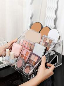 1 件化妆品多层收纳盒、太阳镜收纳盒、亚克力展示架、眼镜和精油架、化妆品收纳盒、梳妆台收纳盒、化妆品收纳架、储物盒、化妆品收纳盒、收纳盒 - 彩色 - 查看 5